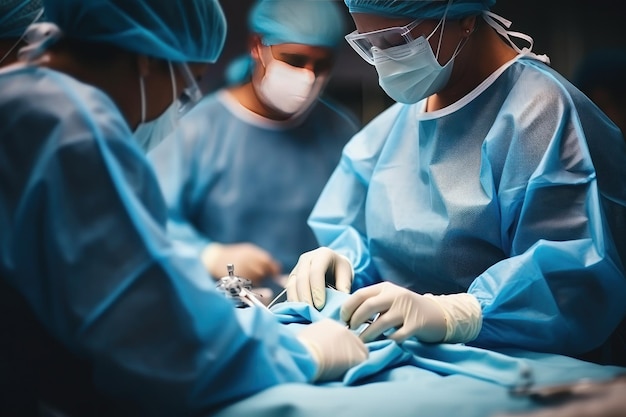 Medical surgery operation in hospital emergency room Generate with Ai