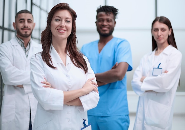 Medical team looking at the camera and smiling