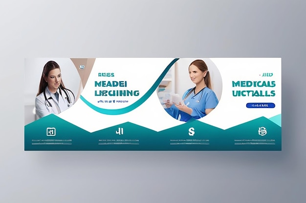 Photo medical youtube thumbnail or banner design template