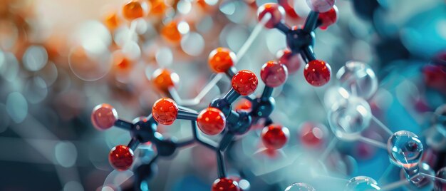 Medicinal chemistry and its impact on health closeup on compound synthesis in lab molecule models