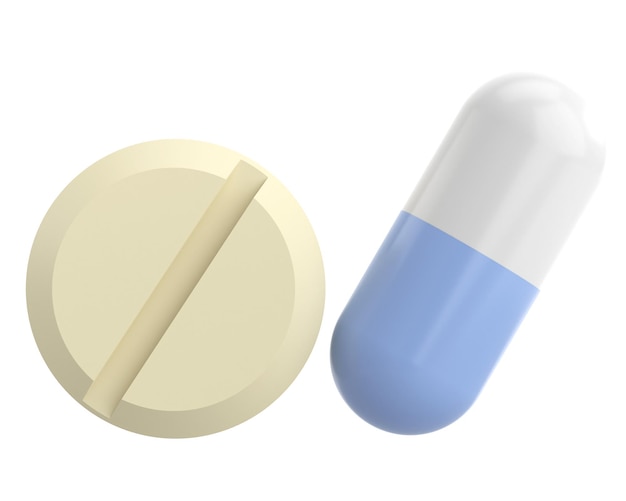 Medicine 3D drug 3D illustration