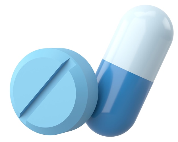 Medicine 3D drug 3D illustration