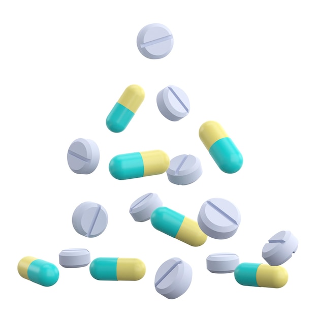 Medicine 3D drug 3D illustration