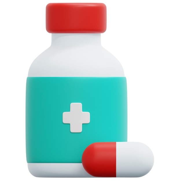 medicine 3d render icon illustration