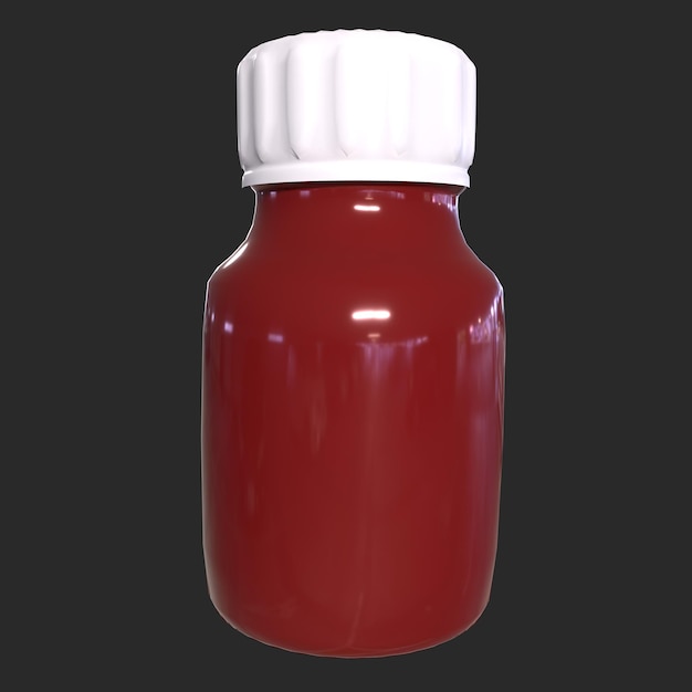 Medicine bottle 3d modelling