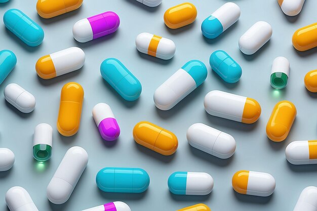 Medicine pills and bottles generative ai