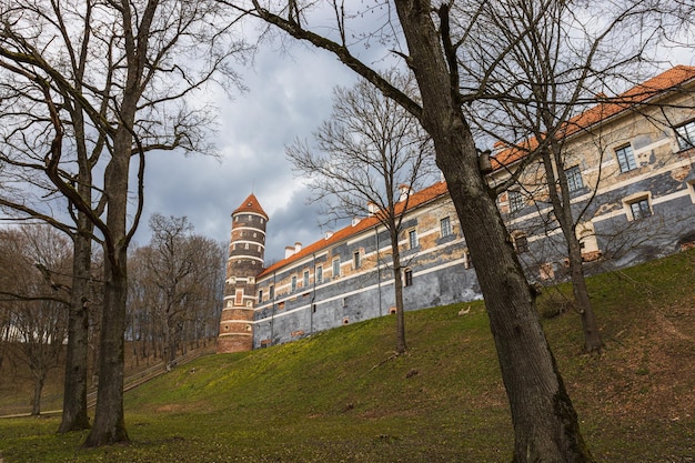 Medieval brick castle and tower of Panemune Lithuania