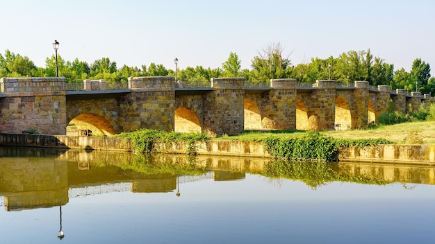 Medieval bridge over the Douro River as it passes through Soria San Esteban de Gormaz