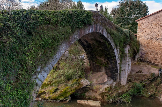 Medieval bridge of liergenes in cantabria