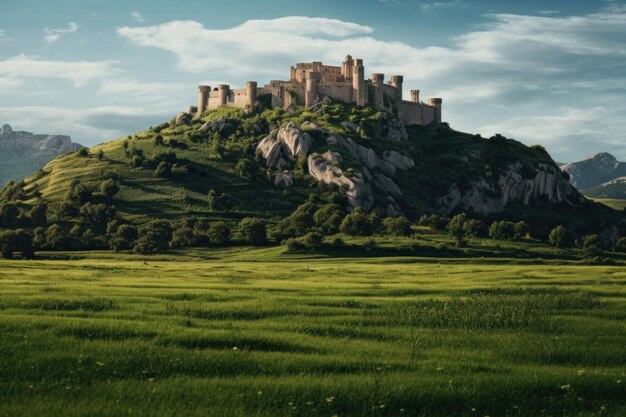 Photo medieval castle architecture building grass