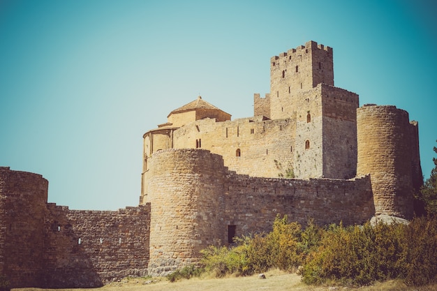 A medieval castle of Loarre, Aragon, Spain.