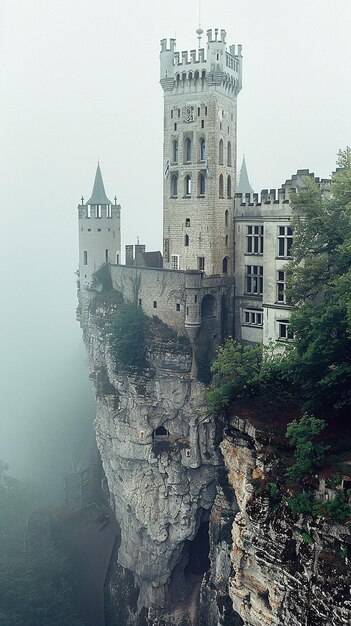 Medieval Castle Perched on Cliff