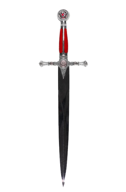 medieval fantasy sword isolated on white background