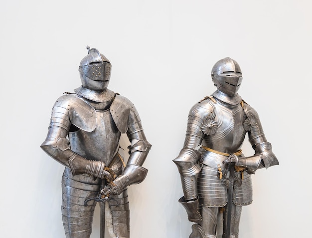 Medieval knight armor in the Vytautas the Great War Museum Kaunas Lithuania 9 April 2022