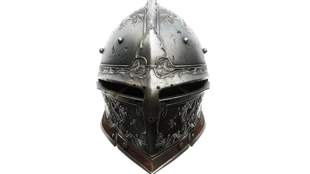 Medieval Knight39s Helmet with Decorative Crest on transparent background