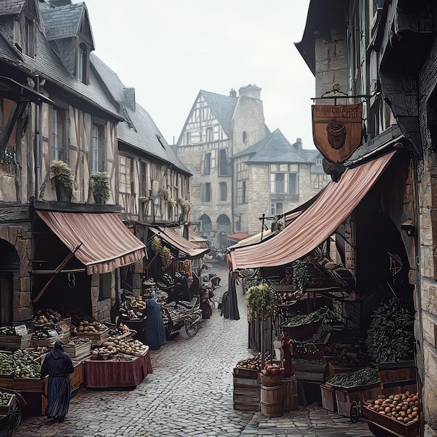 Medieval Market Magic Artistic Photography of French Towns