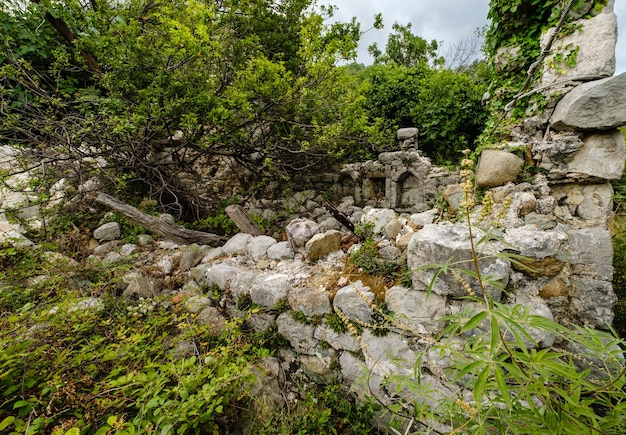 Medieval settlement destroyed by earthquake 1979 Sutomore Montenegro