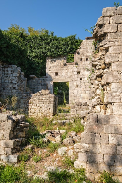 Medieval settlement destroyed by earthquake 1979 Sutomore Montenegro