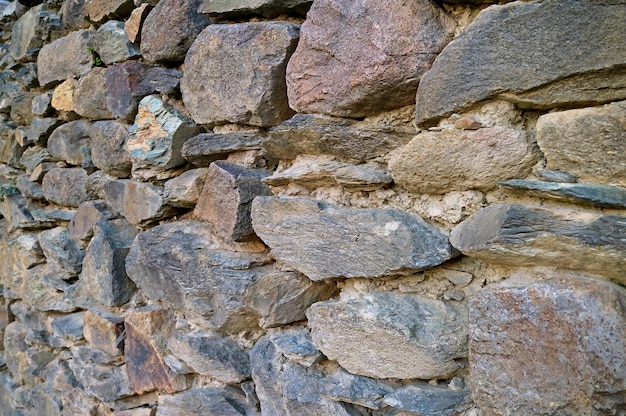 Medieval Stone Wall Inside the Ollantaytambo Inca Citadel in Urubamba Province Cusco Region Peru