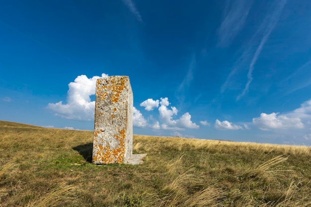 Medieval tombstones in Morine near Pluzine in Bosnia and Herzegovina