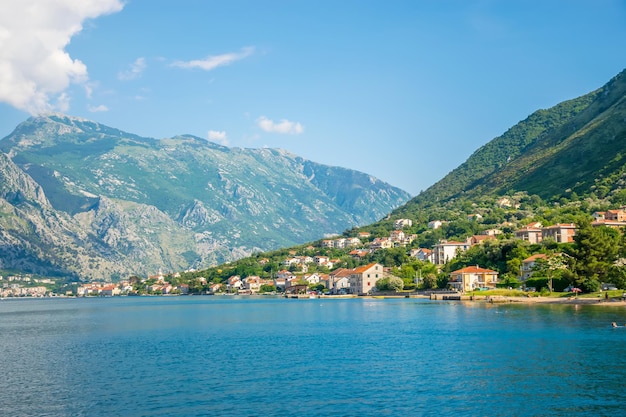 The medieval town of Prcanj in the Bokokotorska bay