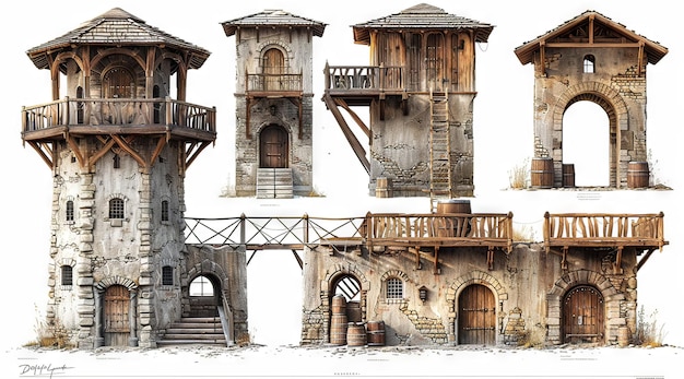 Photo medieval watchtowers