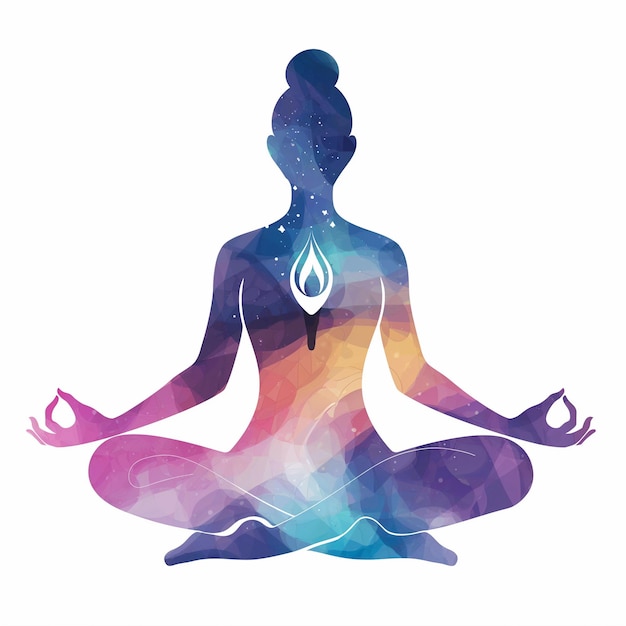 Photo meditation logo white background