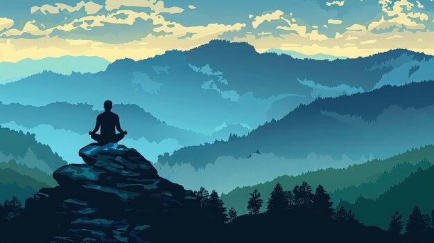 Meditation in Mountains