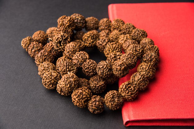 Meditation with rudraksha mala or rosary beads