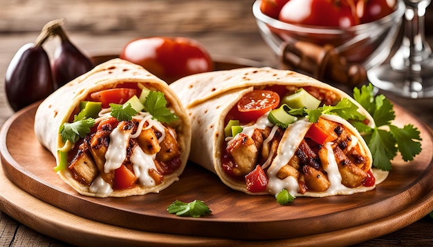 Mediterranean Chicken Burrito