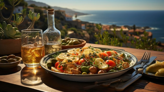 Mediterranean Feast by the Sea