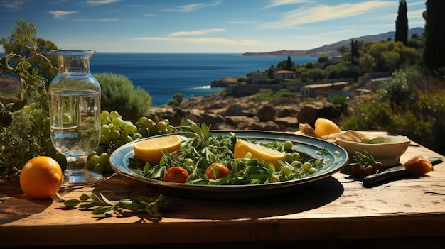 Mediterranean Feast by the Sea