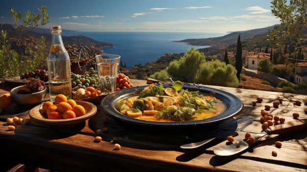 Mediterranean Feast with Ocean View