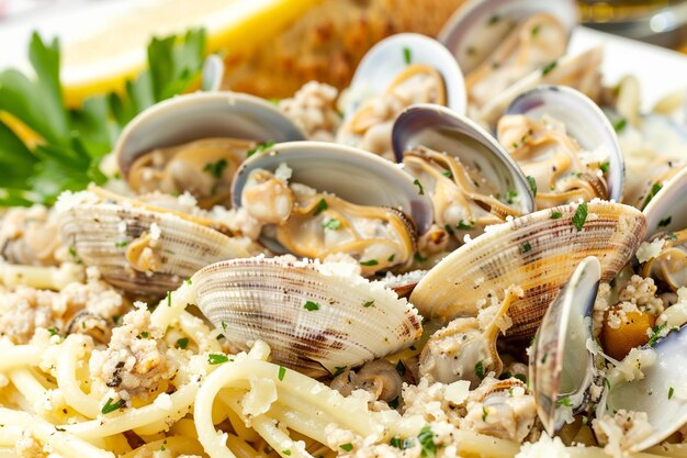 Mediterranean Marvel Clam Linguine Elevated with White Wine Sauce