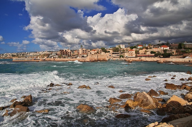 The Mediterranean sea in Byblos city of Lebanon