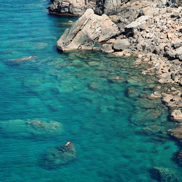 Mediterranean Sea  .Clean, clear azure water.