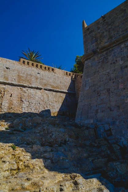 mediterranean summer scene, peniscola city located in spain