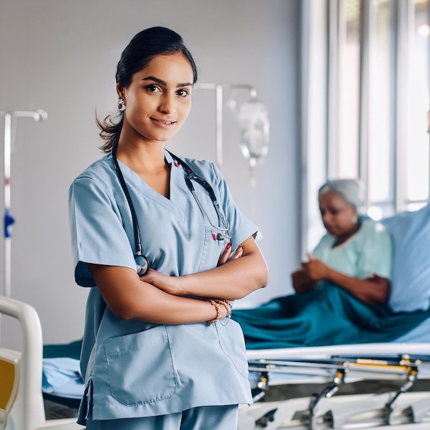 Medium shot female nurse at hospital