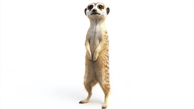 Photo a meerkat standing on its hind legs