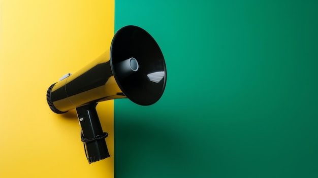 Megaphone on vivid background Illustration AI GenerativexA