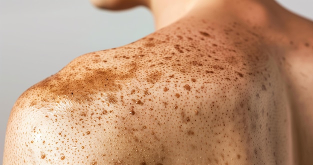 Photo melanoma rash observed on the skin of an individual in a neutral setting