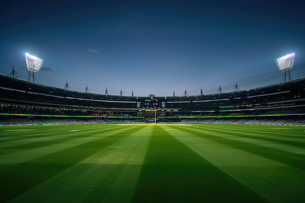 Melbourne VIC Australia 20 Mar 2021 Melbourne Cricket Ground MCG lighted up at night