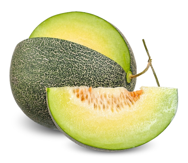 Melon isolated on white with clipping path