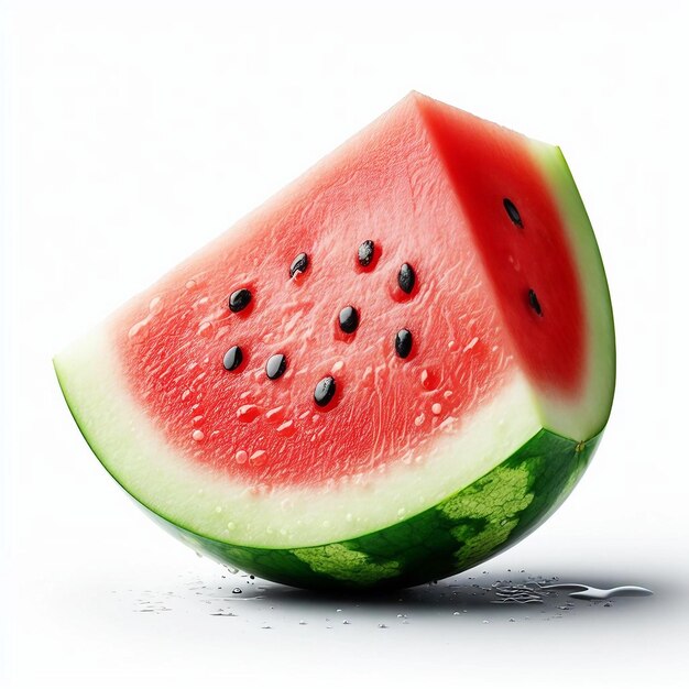 Melon Watermelon slice on transparent background Ai generative