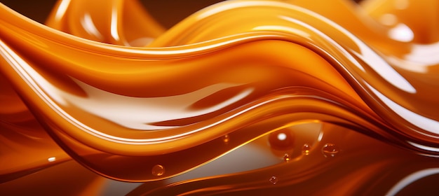 Melted caramel toffee background with swirling effect ideal for confectionery concepts