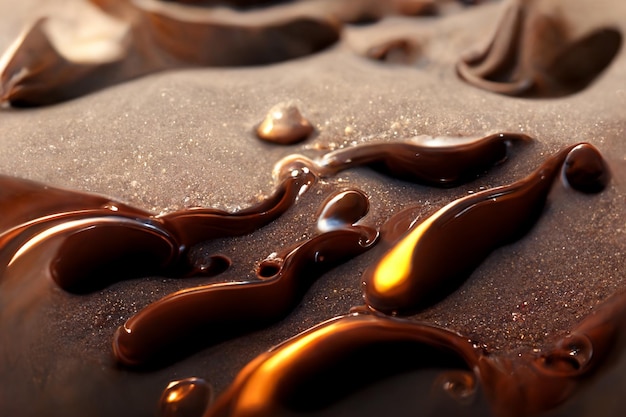 Melted chocolate background illustration