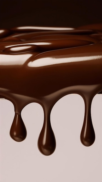 Photo melted chocolate dripping on isolate transparency background png