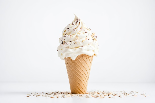 Melted Ice Cream Cone with Sprinkles