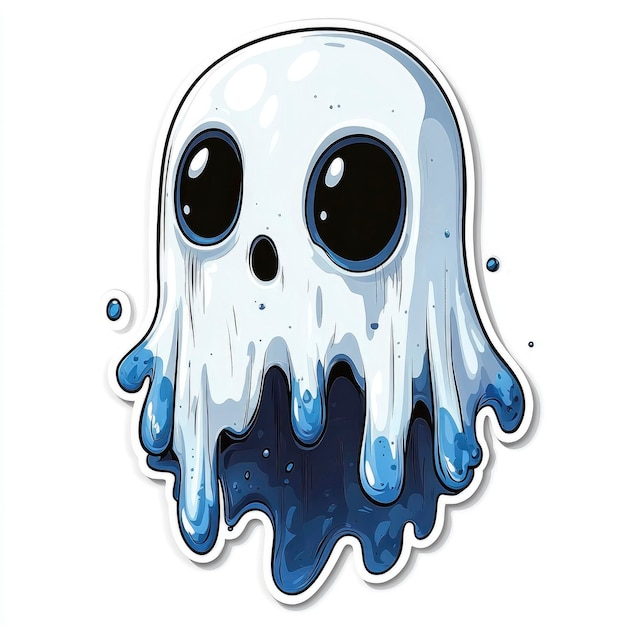 Melting Ghost Cartoon Character