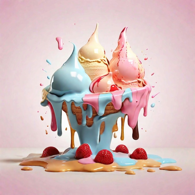 Melting ice cream